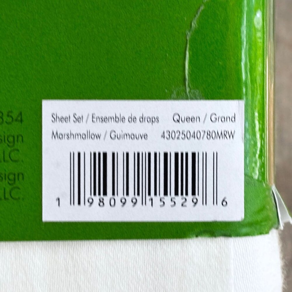 KATE SPADE Queen Size GRAND WHITE Cotton Percale Sheet Set 300 thread count - Picture 2 of 4